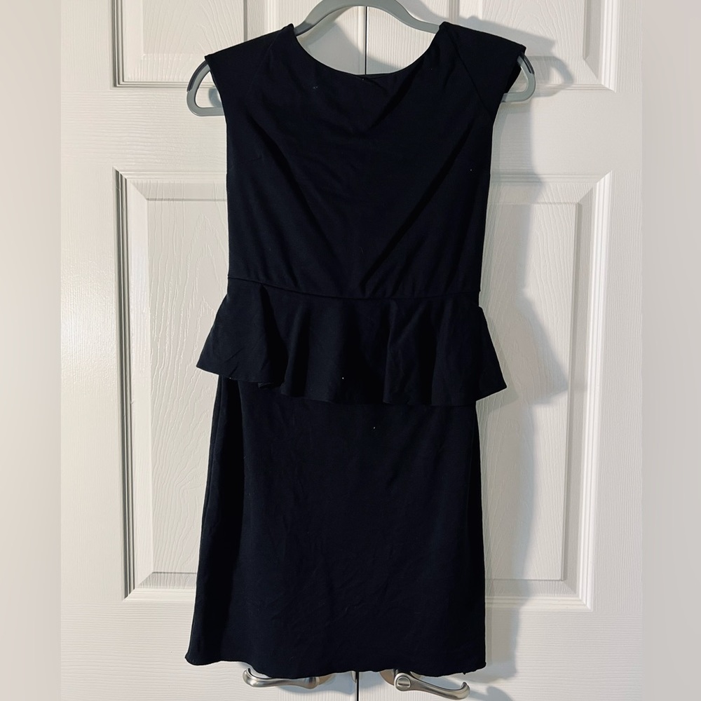 Black peplum dress